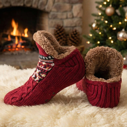 Unisex Ultra Warm Slipper Socks with Grippers – Non-Slip Fleece Lining