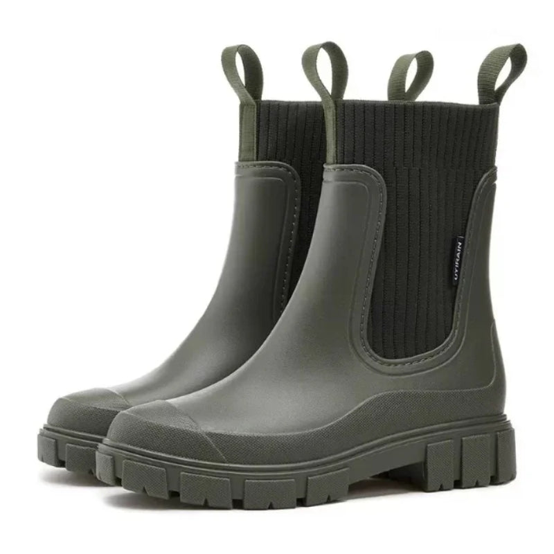 Women's Chelsea Rain Boots with Arch Support | Waterproof Ankle Boots