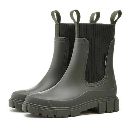Women's Chelsea Rain Boots with Arch Support | Waterproof Ankle Boots