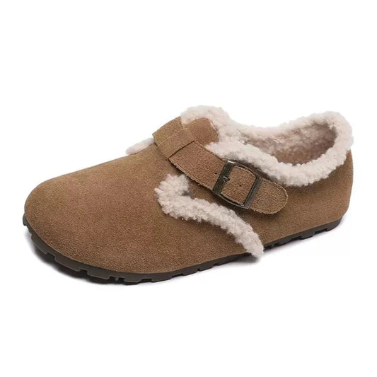 Women's Cozy Suede Clogs with Arch Support | Plush Fleece Lined Shoes