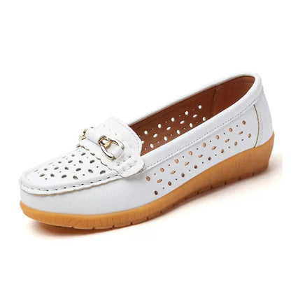 Women's Orthopedic Perforated Loafers | Breathable Slip-On Moccasins