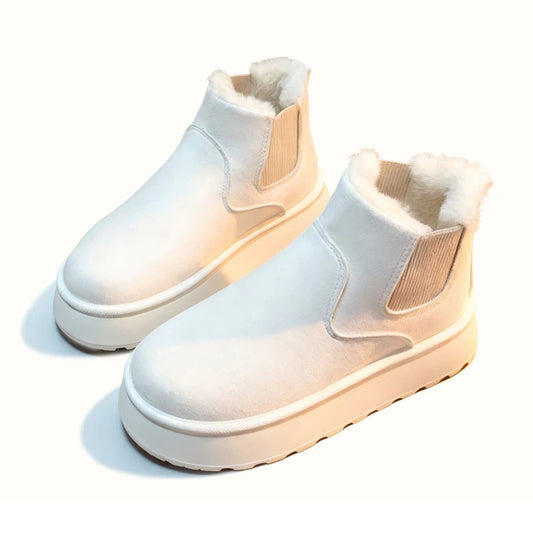 Women’s Winter Ankle Boots with Plush Lining | Soft Warm Platform Boots