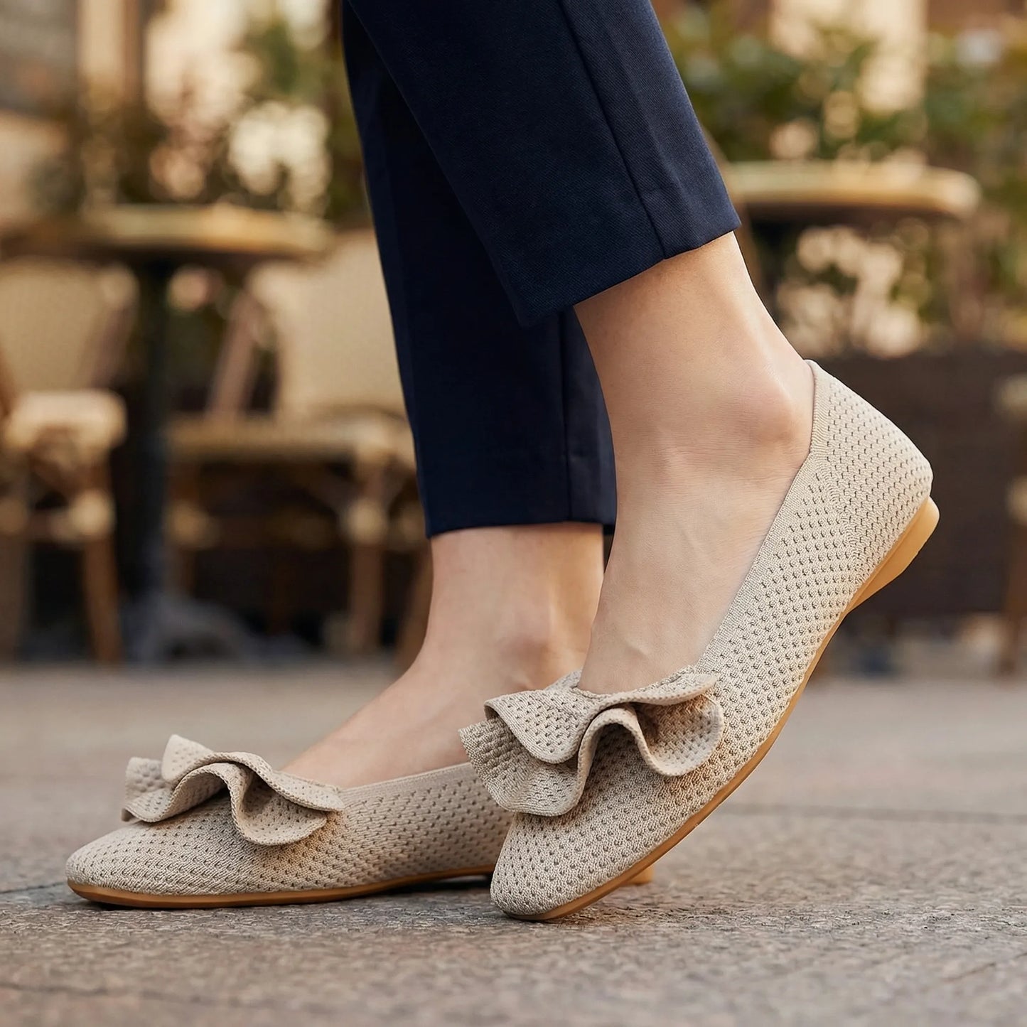 Women's wide fit, arch support, breathable upper comfort shoes with slip on design and everyday walking