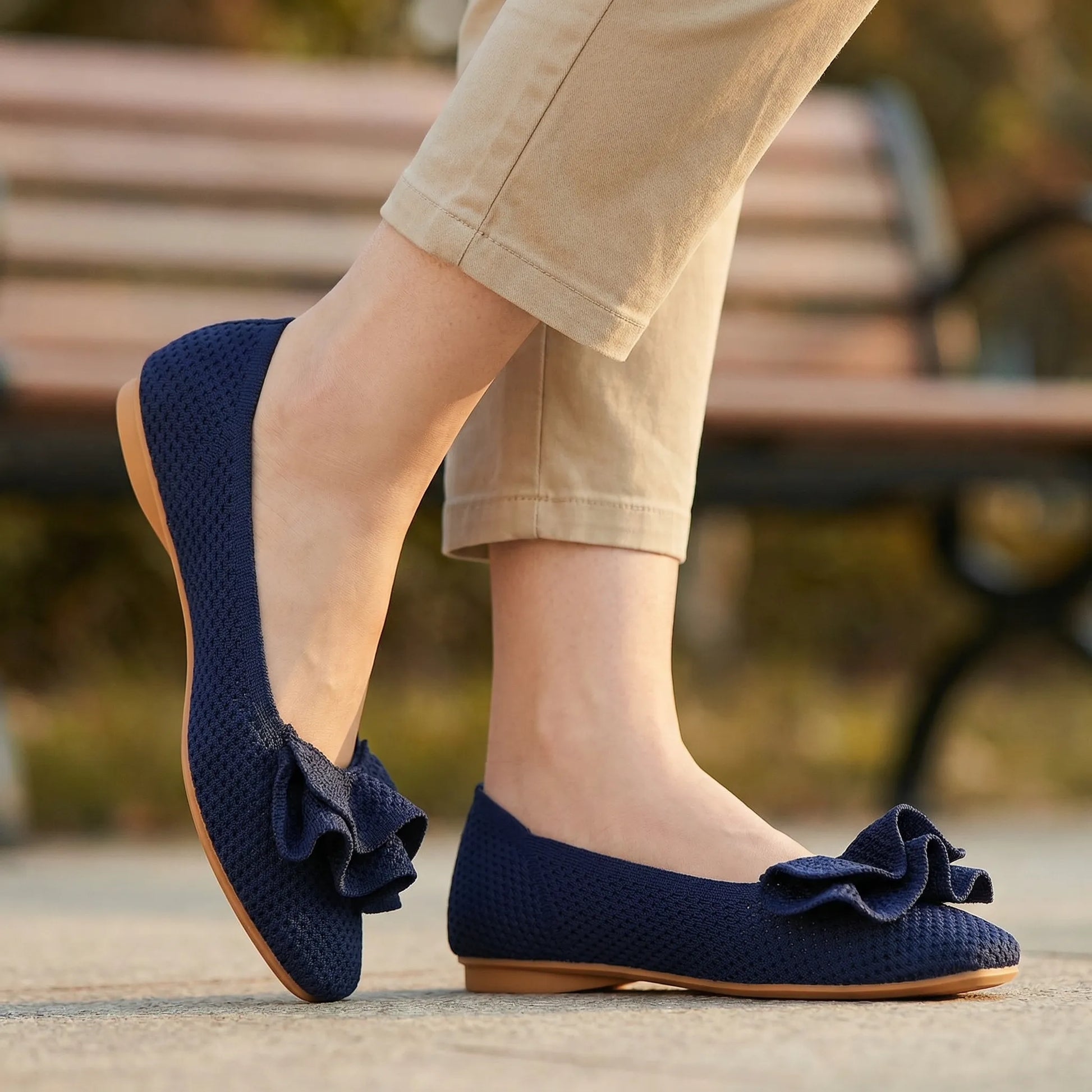 Women's wide fit, arch support, breathable upper comfort shoes with slip on design and everyday walking