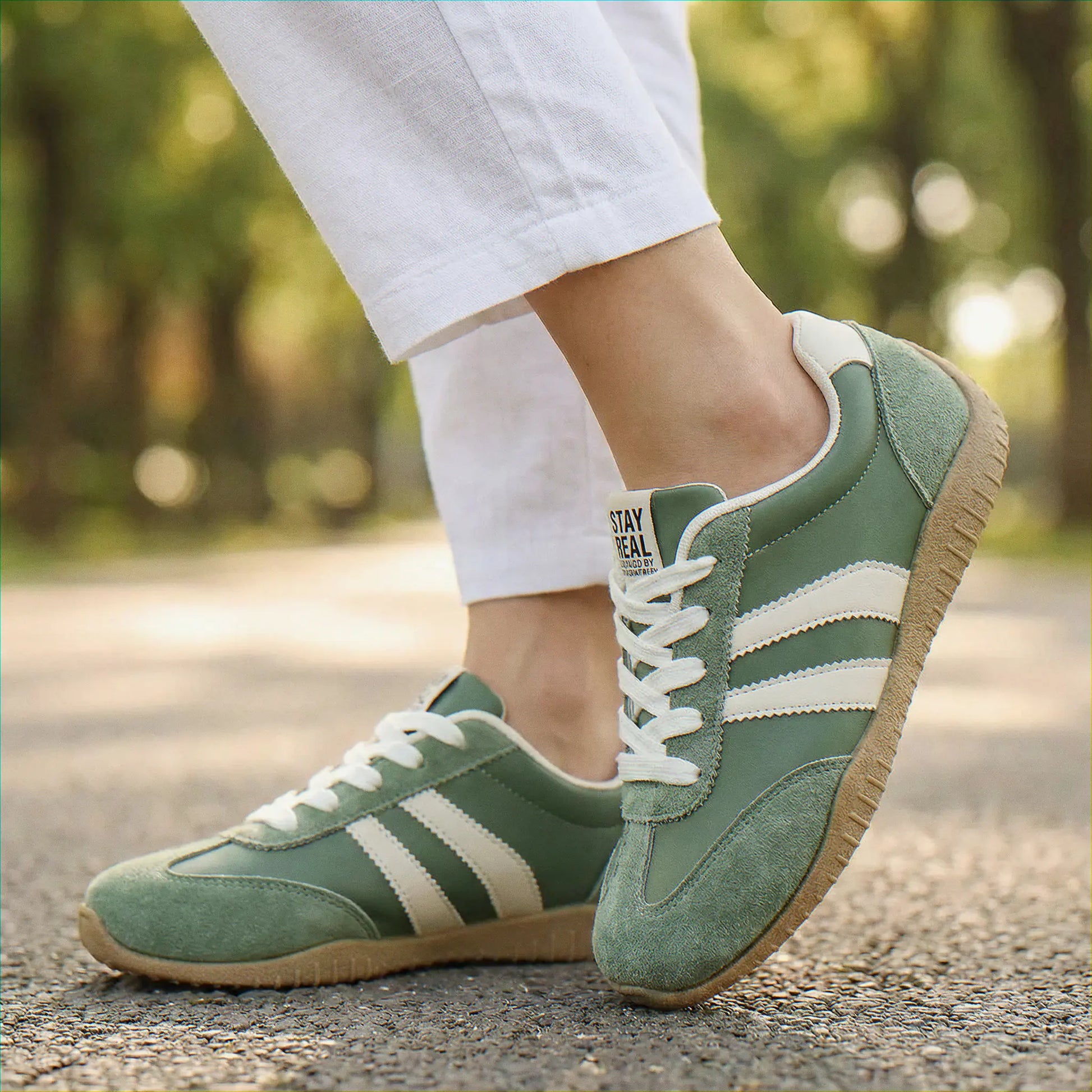 Women's wide fit, arch support, lace up fit trainers with everyday walking