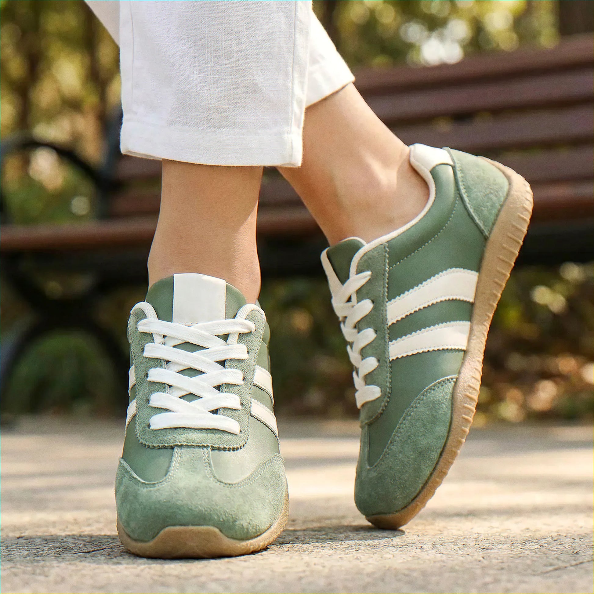 Women's wide fit, arch support, lace up fit trainers with everyday walking