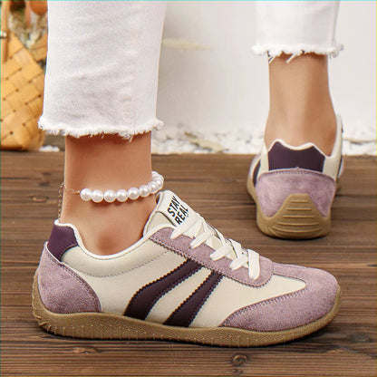 Women's wide fit, arch support, lace up fit trainers with everyday walking
