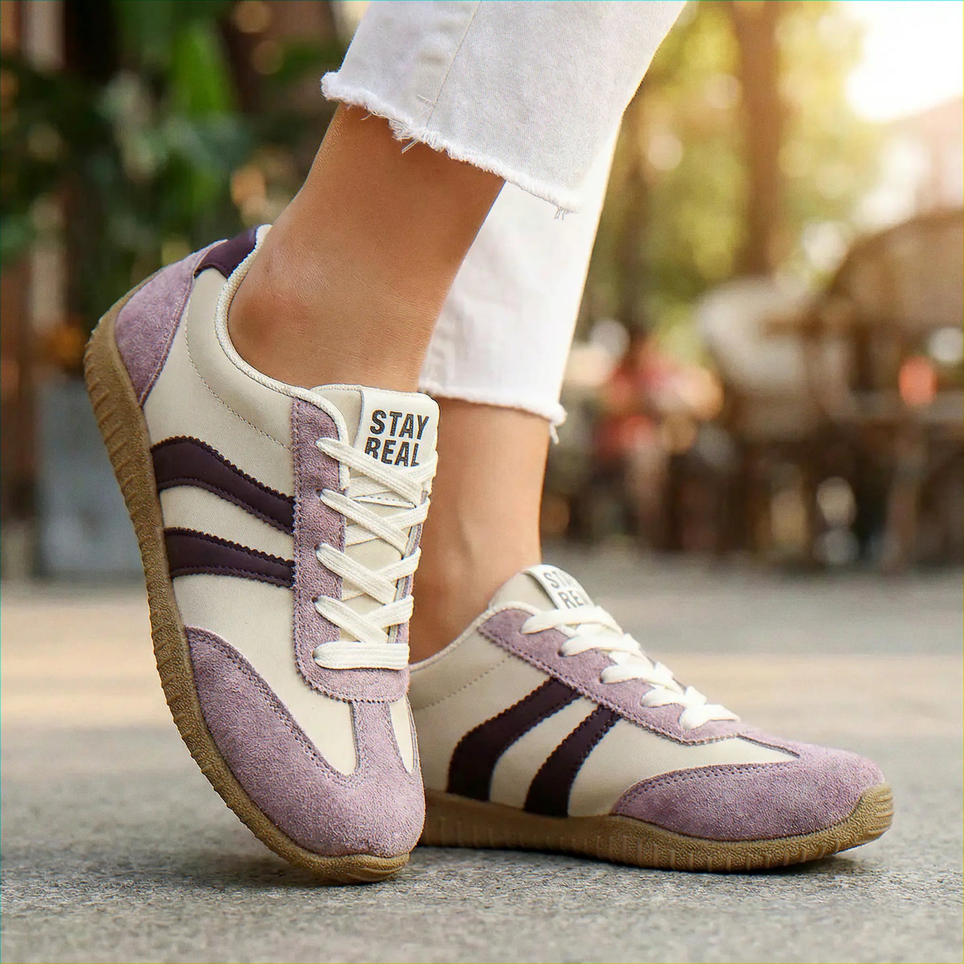 Women's wide fit, arch support, lace up fit trainers with everyday walking