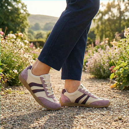 Women's wide fit, arch support, lace up fit trainers with everyday walking