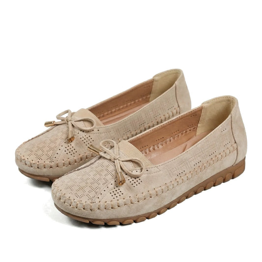 Women’s Orthopedic Wide Fit Loafers – Suede Slip-On Shoes with Arch Support