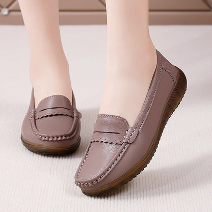 Womens Orthopedic Wide Fit Slip-Ons | Soft Leather Comfort Loafers
