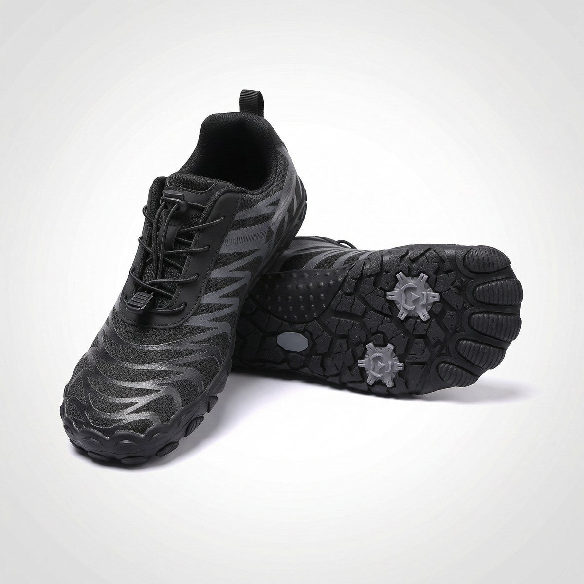 Unisex wide fit, barefoot feel, breathable upper trainers with non slip grip and lightweight design