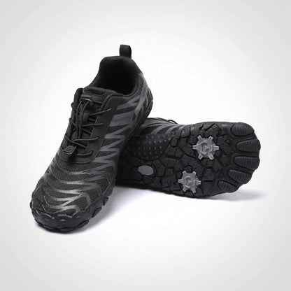 Unisex wide fit, barefoot feel, breathable upper trainers with non slip grip and lightweight design