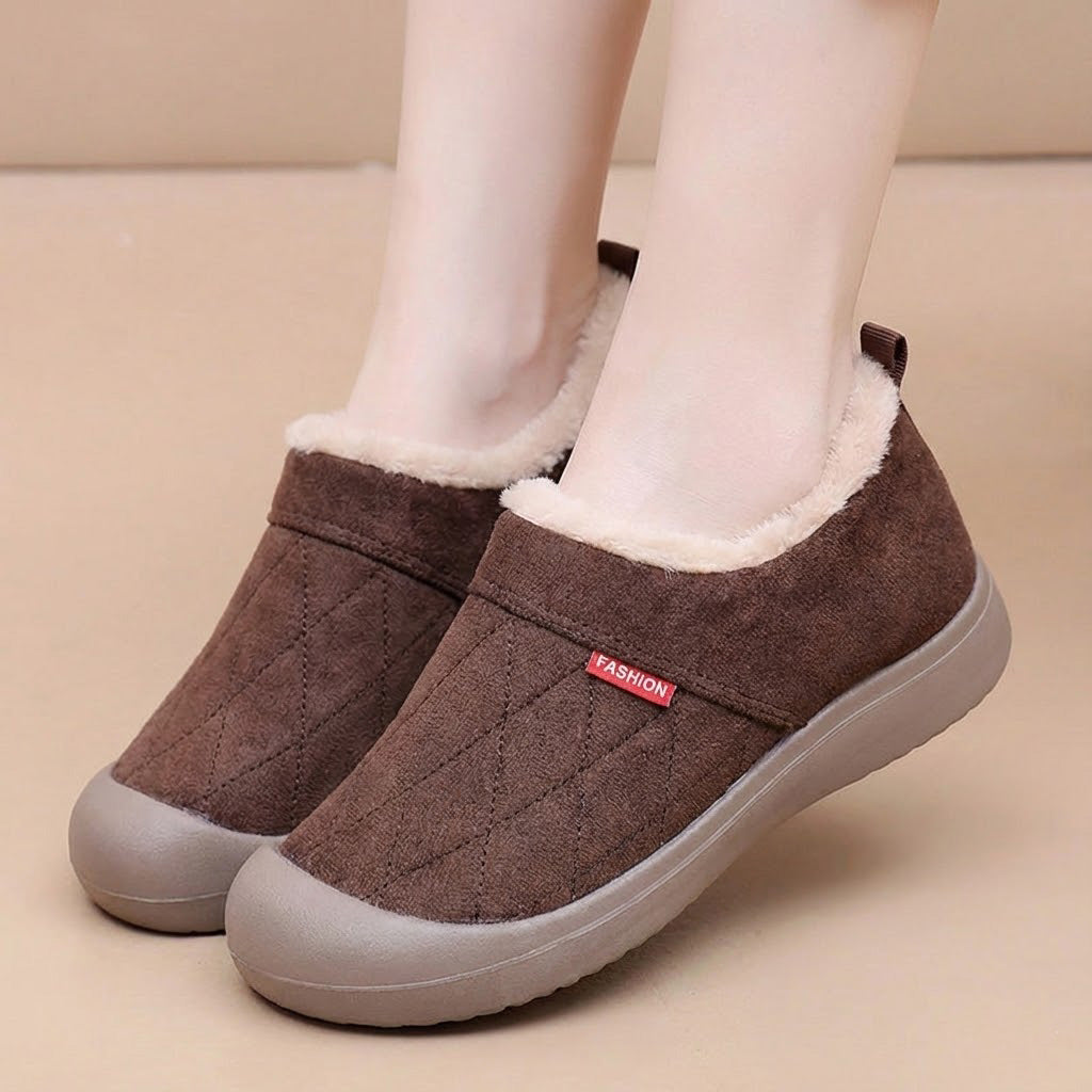 Women's Orthopaedic Wide Fit Slipper Boots | Anti-Slip Warm Fleece
