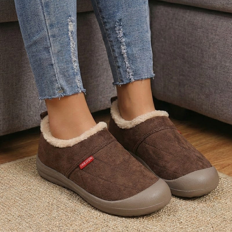 Women's Orthopaedic Wide Fit Slipper Boots | Anti-Slip Warm Fleece