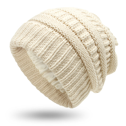 Women's Thermal Winter Beanie Hat - Fleece Lined Cable Knit