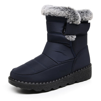 Women’s Waterproof Velcro Snow Boots – Fleece Lined & Anti-Slip