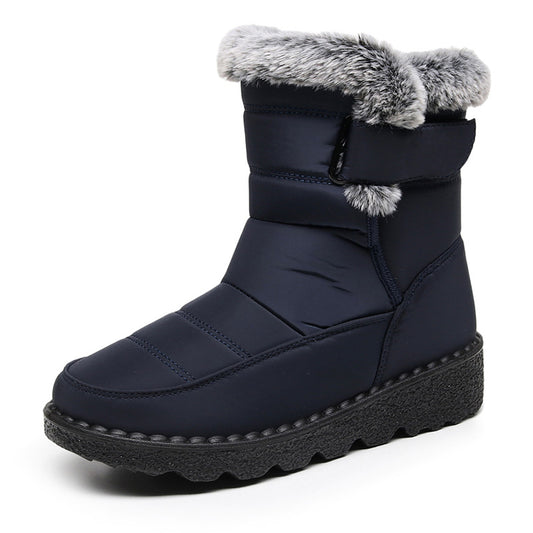 Women’s Waterproof Velcro Snow Boots – Fleece Lined & Anti-Slip