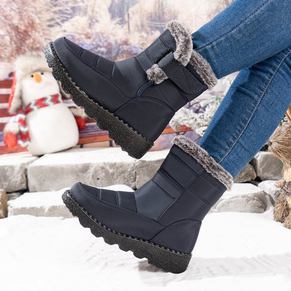 Women’s Waterproof Velcro Snow Boots – Fleece Lined & Anti-Slip