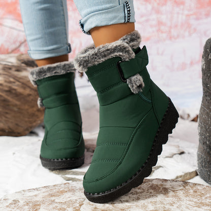 Women’s Waterproof Velcro Snow Boots – Fleece Lined & Anti-Slip