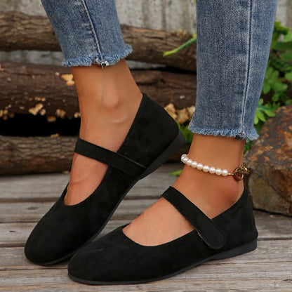 Women's wide fit, cushioned comfort Mary Jane flats