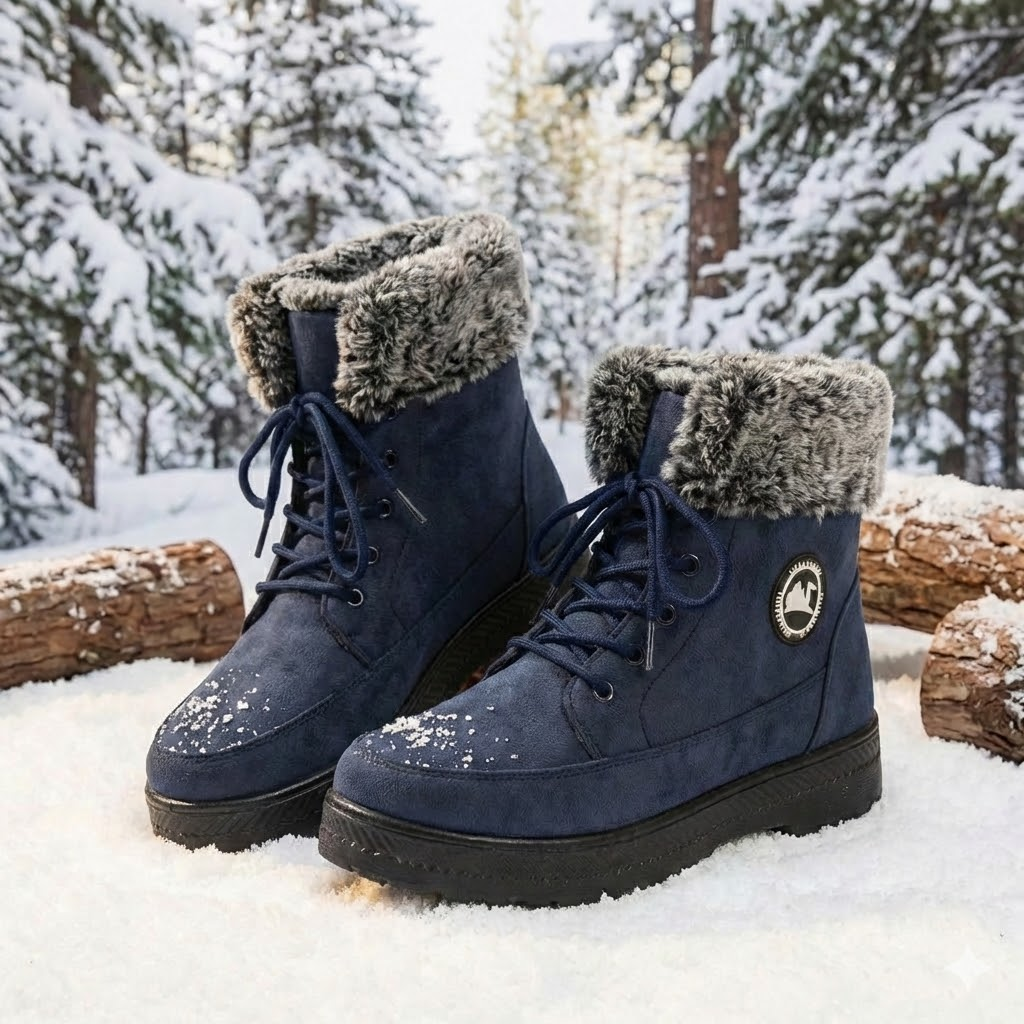 Women’s Casual Winter Ankle Boots | Warm Fur Lined, Non-Slip Sole