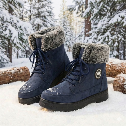 Women’s Casual Winter Ankle Boots | Warm Fur Lined, Non-Slip Sole