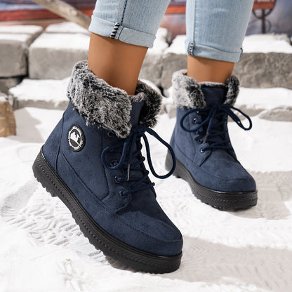 Women’s Casual Winter Ankle Boots | Warm Fur Lined, Non-Slip Sole