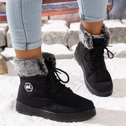 Women’s Casual Winter Ankle Boots | Warm Fur Lined, Non-Slip Sole