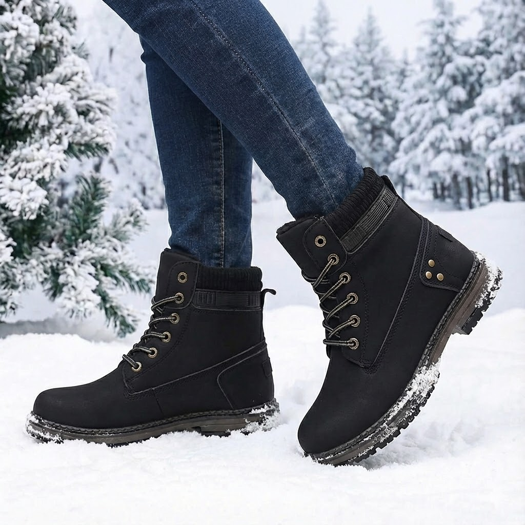 Women’s Waterproof Snow Boots Warm Fur Lined Arch Support Shoes