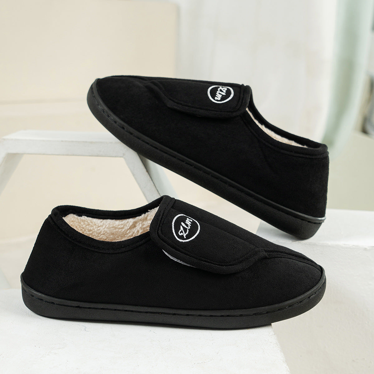 Women's Adjustable Wide Fit Slippers | Non-Slip Cosy Warm Fleece