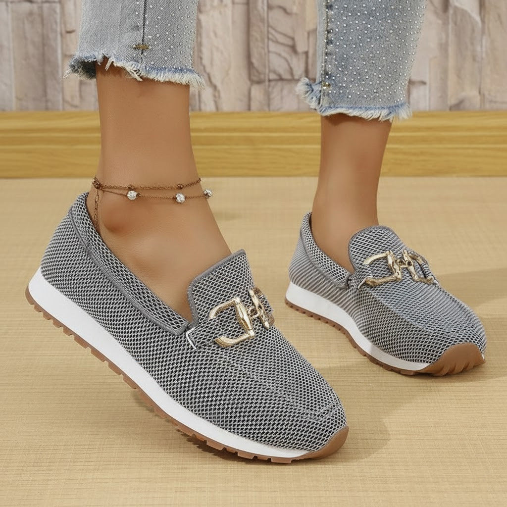 Women's cushioned comfort, breathable upper, lightweight design walking shoes with slip on design and everyday walking