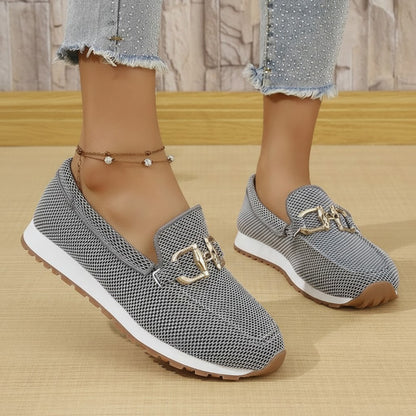 Women's cushioned comfort, breathable upper, lightweight design walking shoes with slip on design and everyday walking