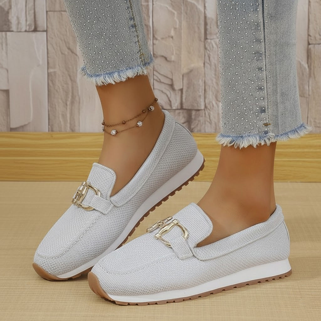 Women's cushioned comfort, breathable upper, lightweight design walking shoes with slip on design and everyday walking