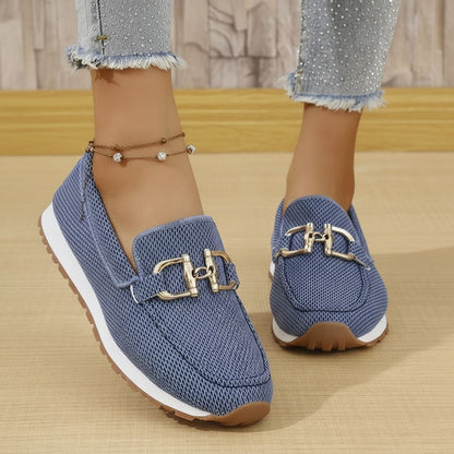 Women's cushioned comfort, breathable upper, lightweight design walking shoes with slip on design and everyday walking