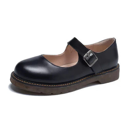 Women's Orthopedic Mary Jane Flats | Classic Leather Everyday Shoes