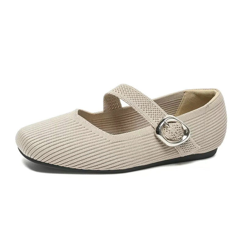 Women's Orthopedic Mary Jane Flats | Square Toe Breathable Knit Shoes