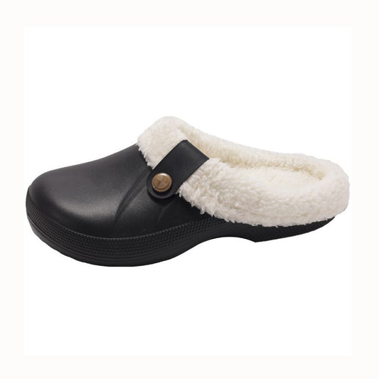 Unisex Winter Fleece Slippers–Indoor & Outdoor, Arch Support, Wide Fit