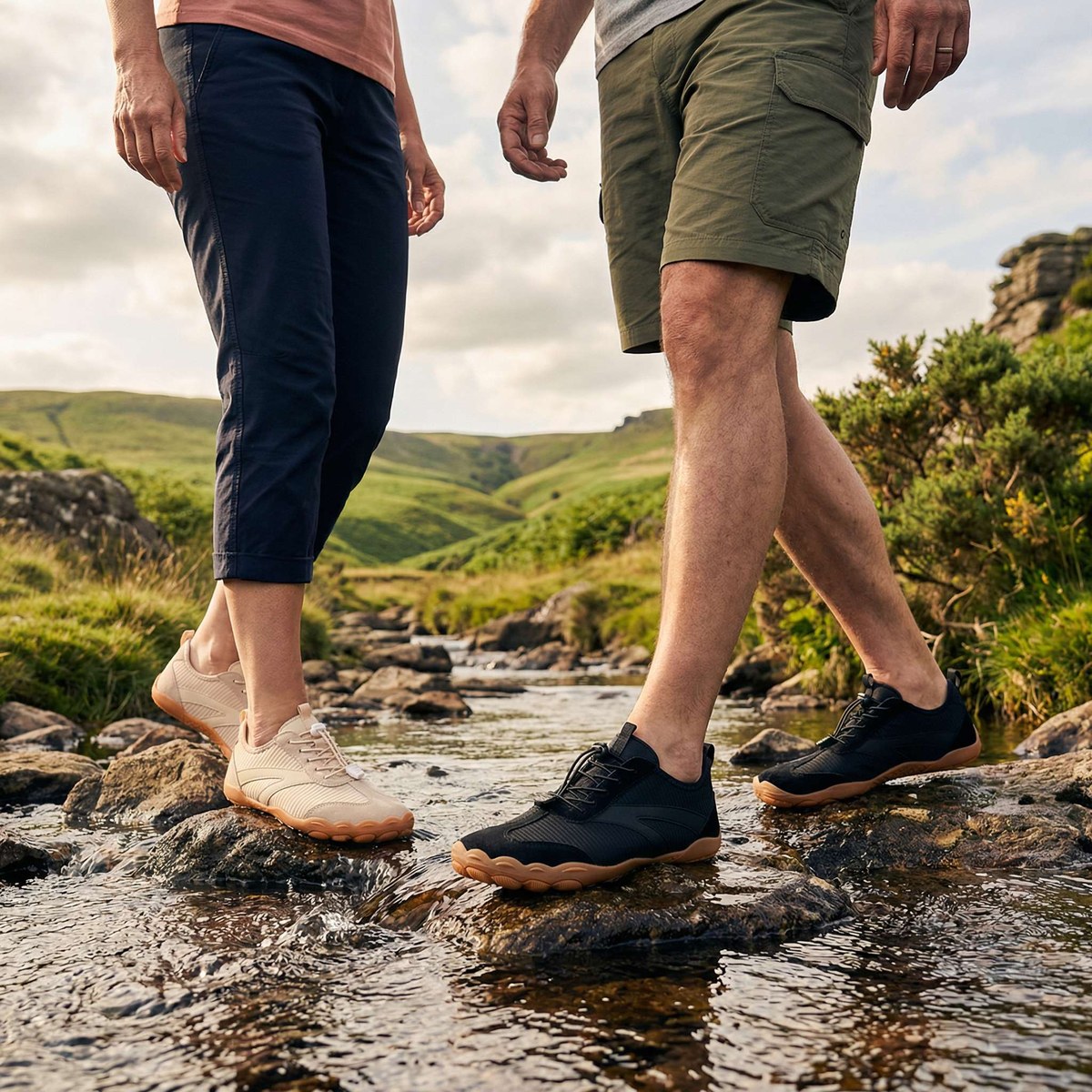 Unisex wide fit, cushioned comfort, breathable upper walking shoes with lightweight design and everyday walking
